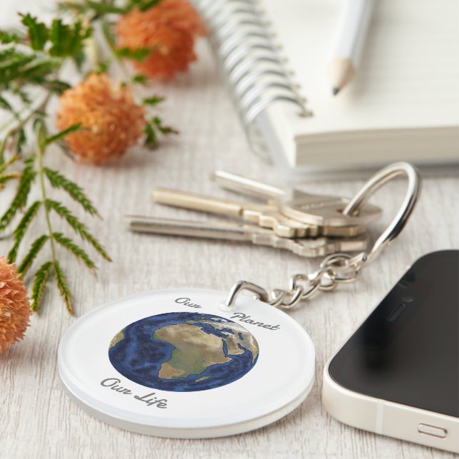 Unser Planet-Schlüsselanhänger Schlüsselanhänger (Vorderseite rechts)