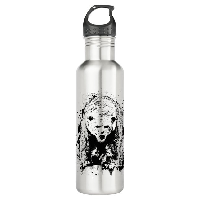 Unser Polaire Animal Vie Sauvage Nature Aventure Edelstahlflasche (Vorderseite)