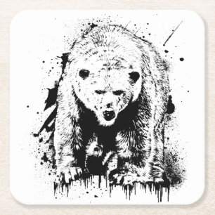 Unser Polaire Animal Vie Sauvage Nature Aventure Rechteckiger Pappuntersetzer