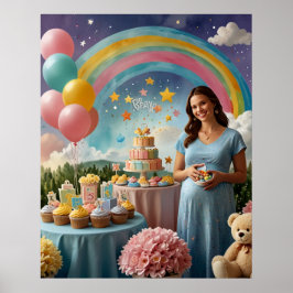 Unser Rainbow Baby kommt in die Gartenlandschaft Poster