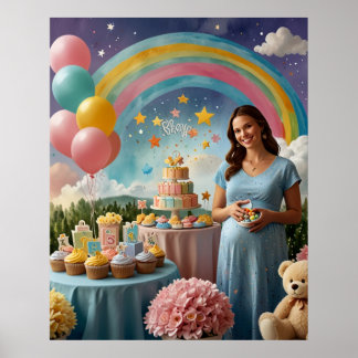 Unser Rainbow Baby kommt in die Gartenlandschaft Poster