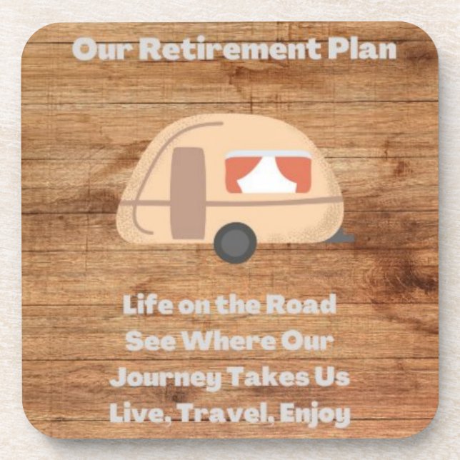 Unser Rentplan auf einer Getränkeuntersetzer (Vorderseite)