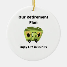 Unser Rentplan auf einer Keramik Ornament