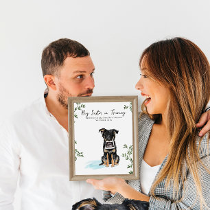 Unser Rudel wächst Hunde-Schwangerschaftsfoto-Requ Poster