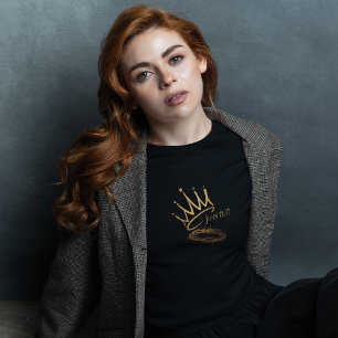 UNSER SAVIOR KING Christlich Women's Black Christm T-Shirt