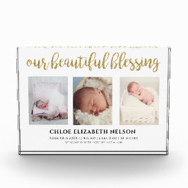 Unser schöner Segen 3 Foto Gold Glitzer Einfach