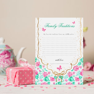 Unser schönes Baby-Shower-Familientraditionsspiel- Einladung