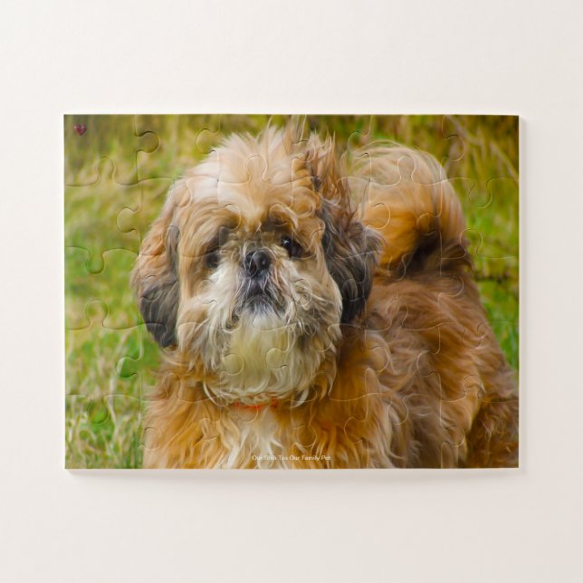 Unser Shih Tzu unser Haustier Puzzle (Horizontal)