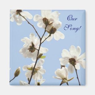 Unser Song! Magnet Spring Blue Sky Magnolias