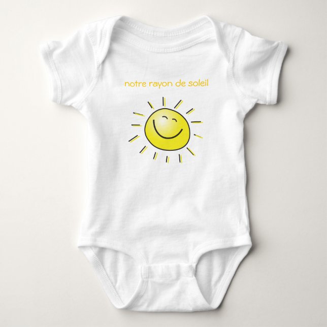 unser Sonnenstrahl Baby Strampler (Vorderseite)