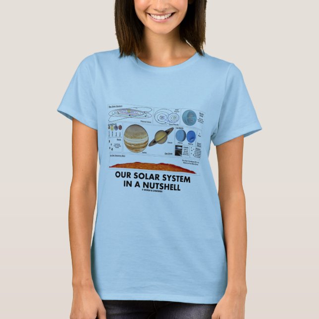 Unser Sonnensystem in kurzen Worten T-Shirt (Vorderseite)