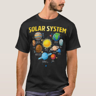 Unser Sonnensystem Planet Science Bildung Space ki T-Shirt