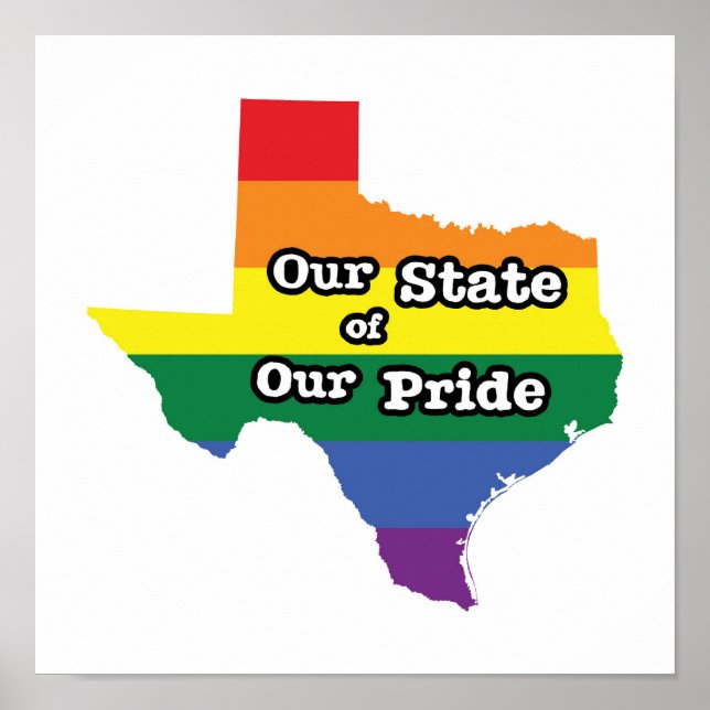 Unser Staat unseres Stolzes | Texas Poster (Vorne)