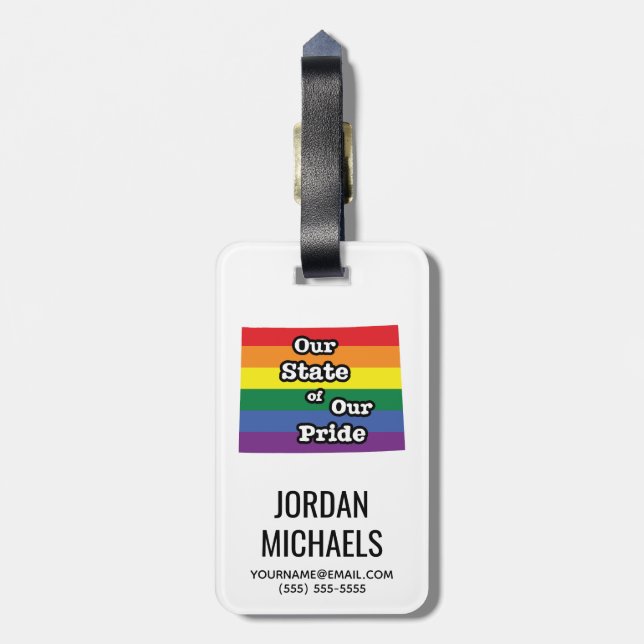 Unser Staat| Wyoming Gepäckanhänger (Rückseite vertikal)