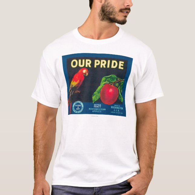 Unser Stolz-Apple-Aufkleber - Washington-Staat T-Shirt (Vorderseite)