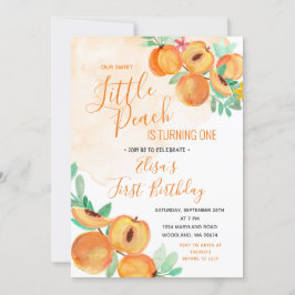 Unser süßer kleiner Pfirsichtag Einladung