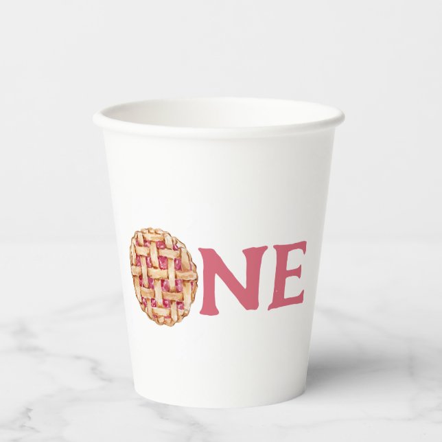 Unser süßer Kuchen ist eine WM Pappbecher (Vorderseite)