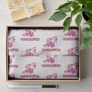 Unser Süßer Tag Braune und Rosa Hochzeitstasche Seidenpapier