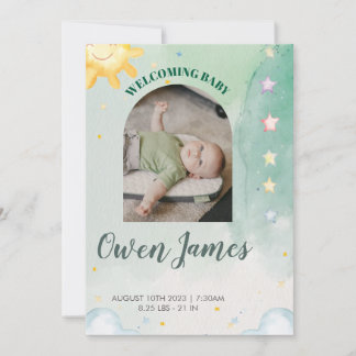 Unser süßes Baby ist angekommen Einladung