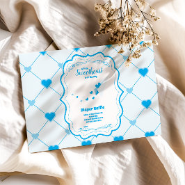 Unser Sweetheart Blue Valentine Diapper Raffle Begleitkarte