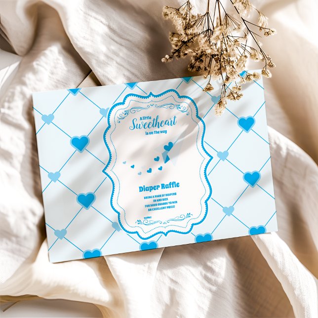 Unser Sweetheart Blue Valentine Diapper Raffle Begleitkarte (Von Creator hochgeladen)