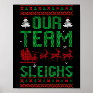 Unser Team beschlägt Weihnachts-Rentiere von Santa Poster