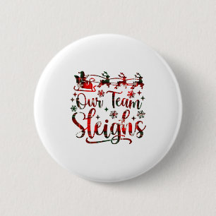 Unser Team bezwingt Weihnachten Santa Rentiere Bür Button