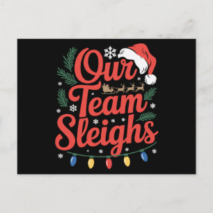 Unser Team fährt Weihnachten Santa Rentierlichter 