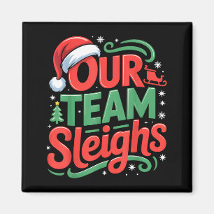 Unser Team macht lustige Weihnachts-Rentiere Xmas Magnet