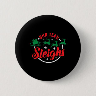 Unser Team räumt Weihnachten Familien-Pyjama Xmas- Button
