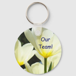 Unser Team! Schlüsselanhänger Weiße Gelbe Tulip-Bl