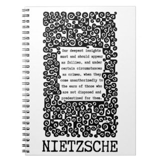 Unser tiefstes INSIGHTS-Zitat von Nietzsche Notizblock