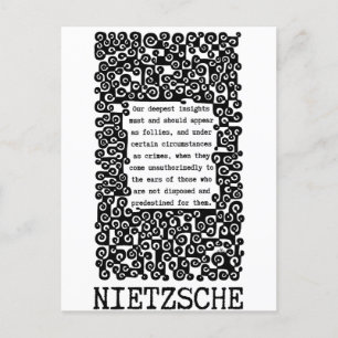 Unser tiefstes INSIGHTS-Zitat von Nietzsche Postkarte