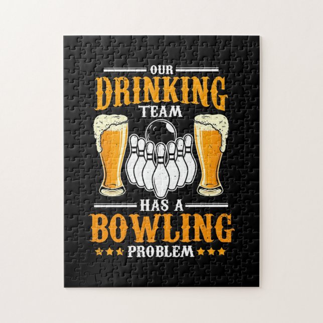 Unser Trinkteam hat ein Problem mit dem Bowling Puzzle (Vertikal)