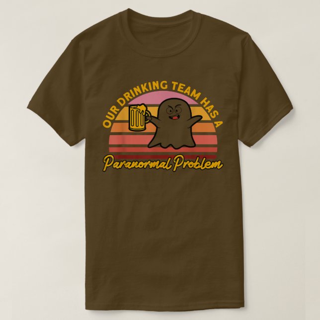 Unser Trinkteam Spuk House Ghost Hunter T-Shirt (Design vorne)