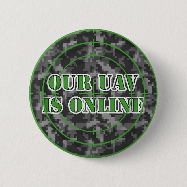 "Unser UAV ist on-line-" Knopf Button (Vorderseite)