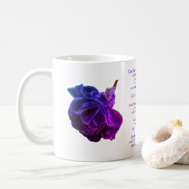 Unser Vater Das Gebet des Herrn Inspiration Kaffeetasse (Mit Donut)