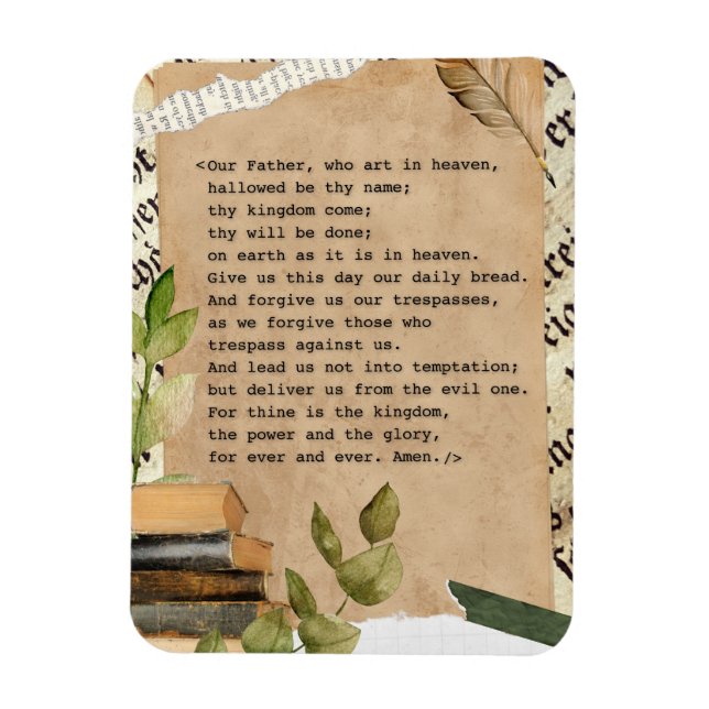 Unser Vater ... Das Gebet des Herrn Magnet (Vertikal)
