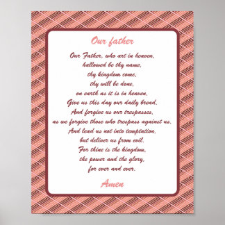 Unser Vater, das Gebet des Herrn Poster
