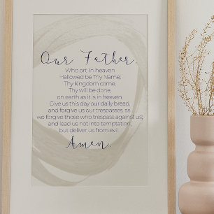 Unser Vater, die Kunst des Gottesgebet Poster