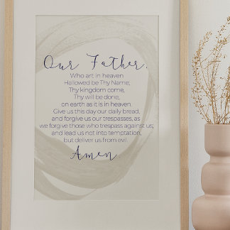 Unser Vater, die Kunst des Gottesgebet Poster