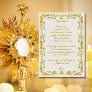 Unser Vater Elegant Gold Botanisch Poster
