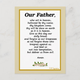 Unser Vater Gebet Matthew 6:9-13 Postkarte