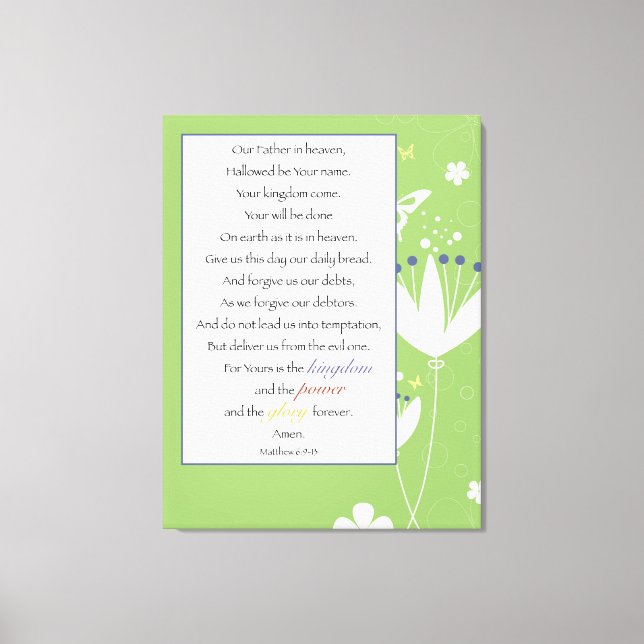 Unser Vater im Himmel 11"x14" überzogene Leinwand (Vorderseite)