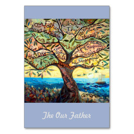 Unser Vater (Lord's Prayer) 3.5x5" Gebetskarte Tischnummer