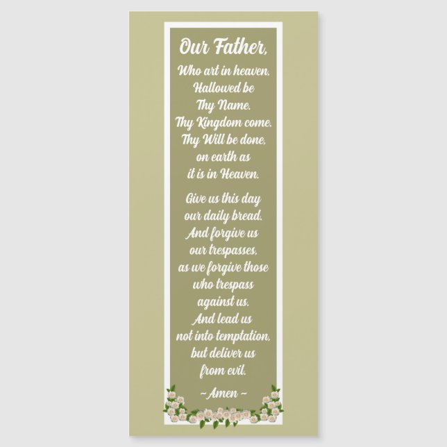 Unser Vatergebet Matthew 6:9-13 Magnetkarte (Vorderseite)