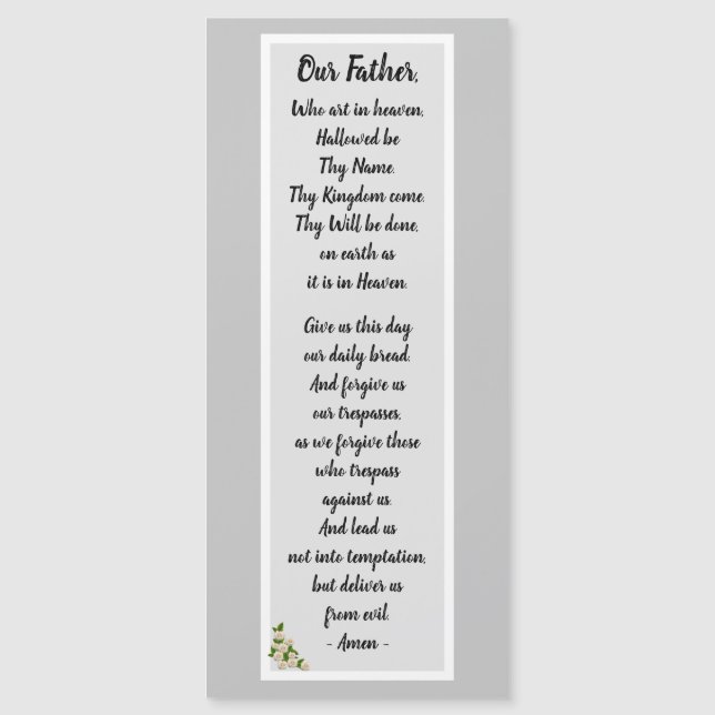 Unser Vatergebet Matthew 6:9-13 Magnetkarte (Vorderseite)