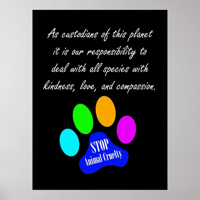 Unser Verantwortungsgedicht (schwarz) Poster (Vorne)