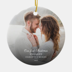 Unser Verlobter Weihnachtsurlaub im Foto Keramik Ornament