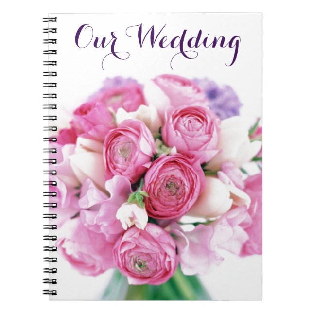 Unser "Wedding Pink Blume Noetbook" Notizblock (Vorderseite)